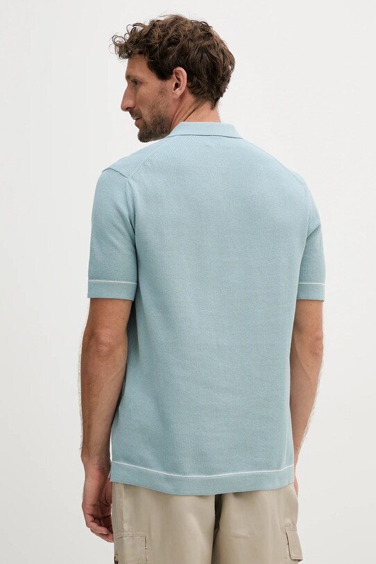 Odzież Hackett London polo bawełniane HM7000005 niebieski