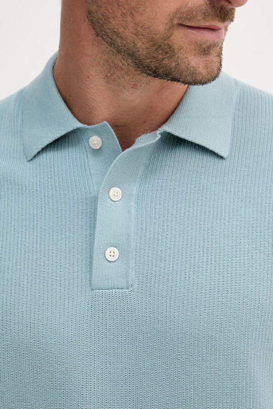 Hackett London polo bawełniane HM7000005 niebieski