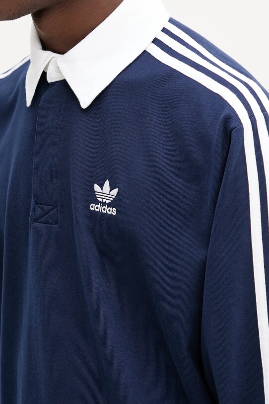 adidas Originals longsleeve bawełniany Rugby Polo JY1400 granatowy