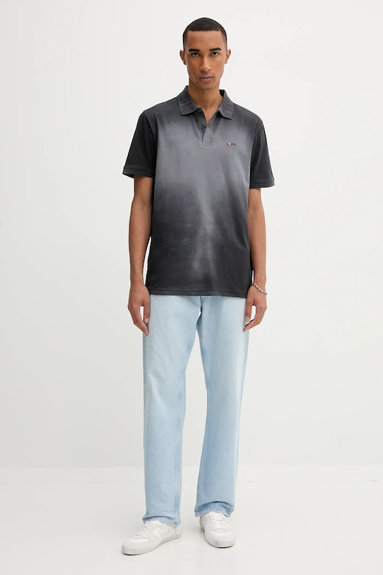 Хлопковое поло Diesel T-REJUST-R3 A16915.0PKAL серый AW25