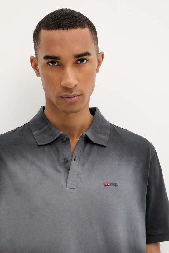 Bombažen polo Diesel T-REJUST-R3 siva A16915.0PKAL