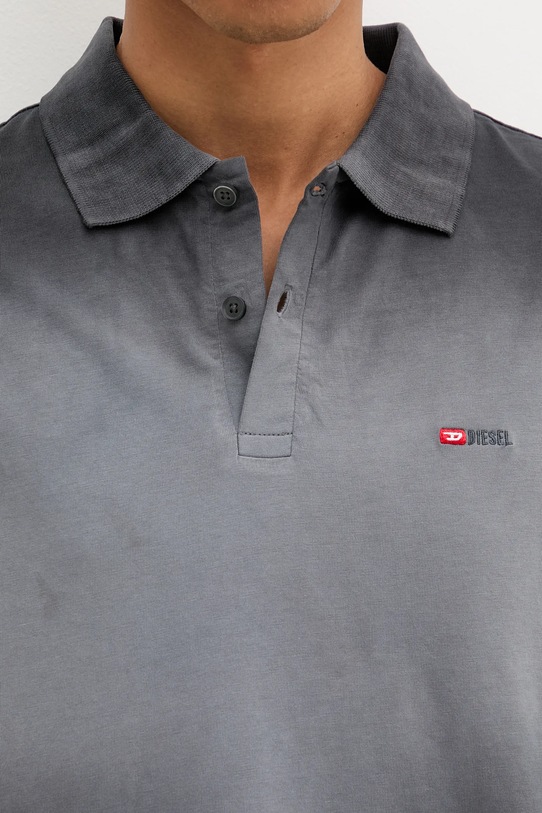 Хлопковое поло Diesel T-REJUST-R3 A16915.0PKAL серый