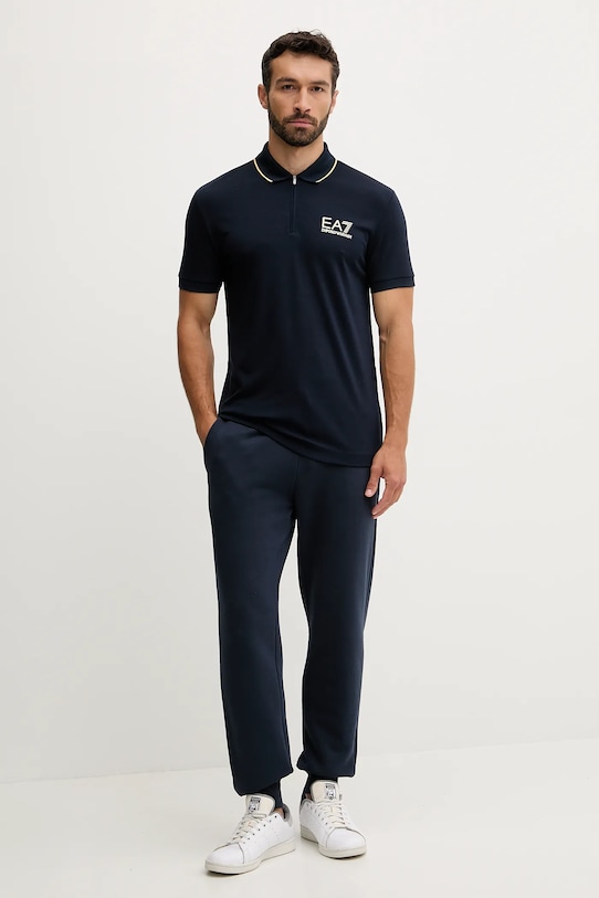 EA7 Emporio Armani tricou polo AF13739.7M000669 bleumarin AW25