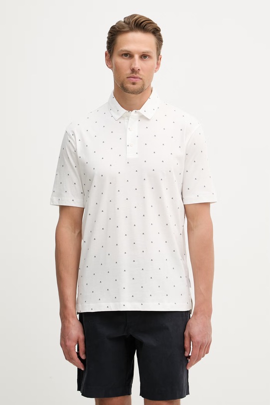 Armani Exchange polo pánské bavlněné béžová XM000735.AF10356