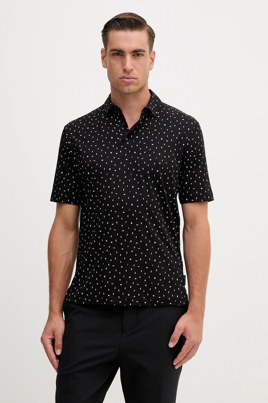 Бавовняне поло Armani Exchange regular чорний XM000735.AF10356