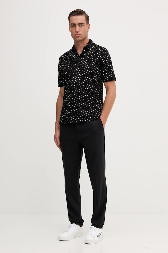 Bavlněné polo tričko Armani Exchange XM000735.AF10356 černá AW25