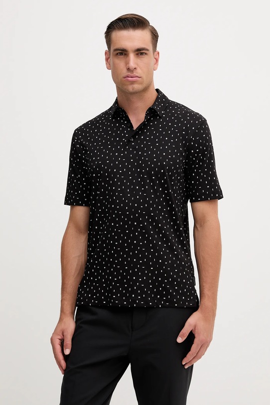 Бавовняне поло Armani Exchange чорний XM000735.AF10356