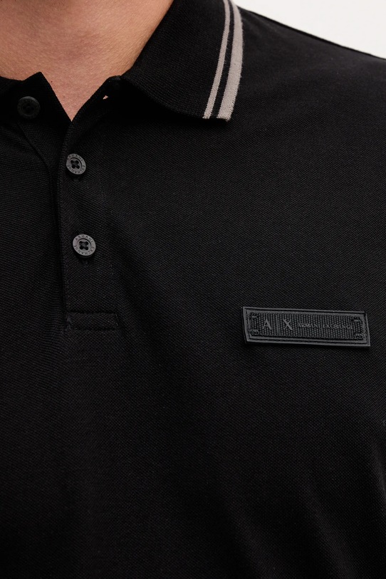 Бавовняне поло Armani Exchange чорний XM001349.AF16246
