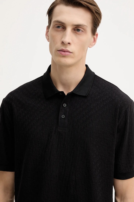 Armani Exchange polo bawełniane czarny XM001882.AF10337