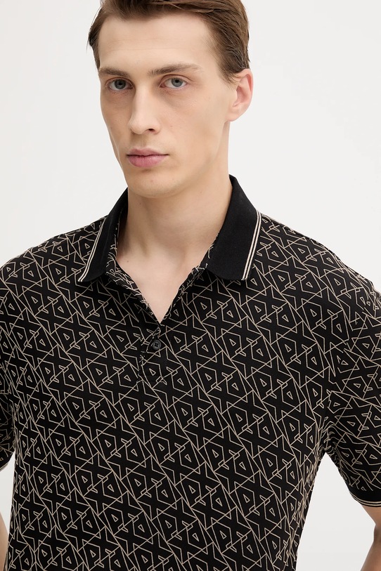 Armani Exchange polo bawełniane czarny XM001883.AF10356