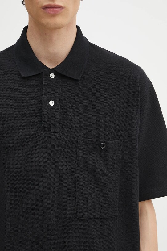 Human Made polo bawełniane czarny HM29CS025