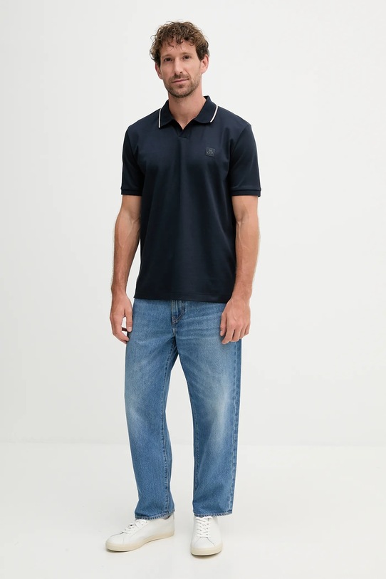Marc O'Polo polo bawełniane 526203453080 granatowy AW25