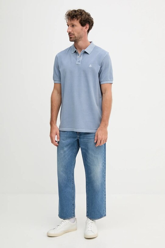 Marc O'Polo polo bawełniane 526226653000 niebieski AW25