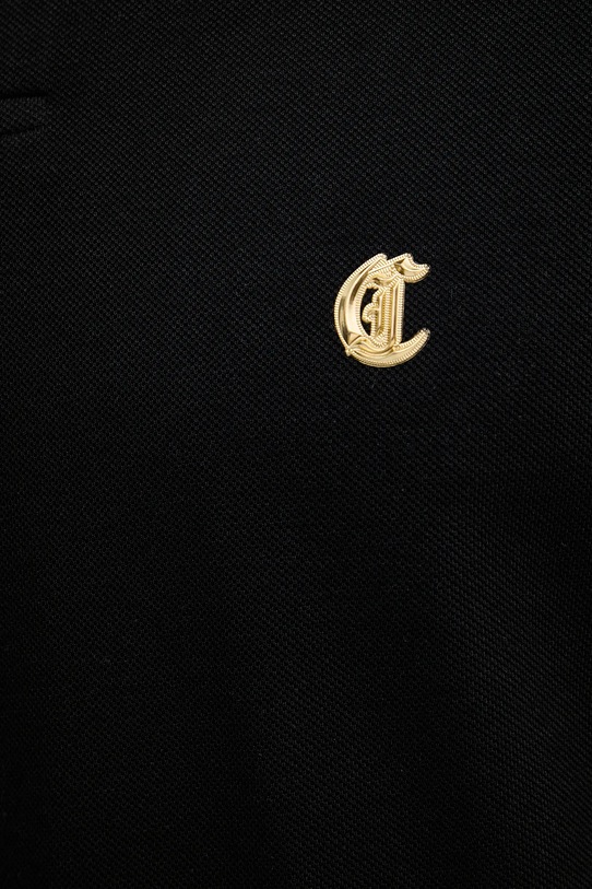 Just Cavalli polo bawełniane 79OAGT06.CJ506 czarny