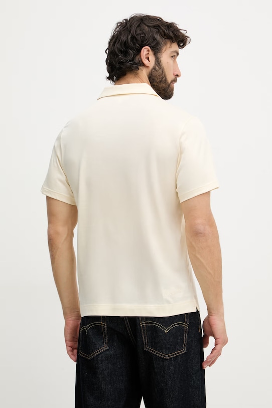 Oblečenie Lacoste polo tričko pánske bavlnené DH5928 béžová