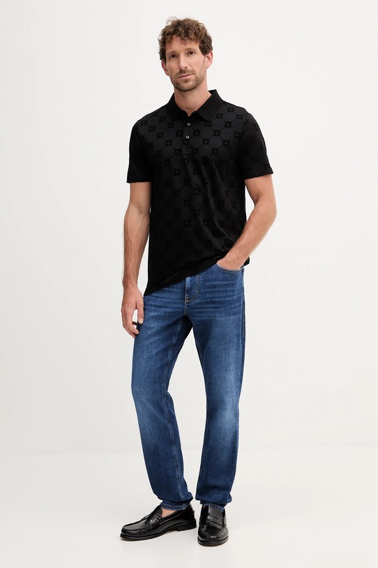 Joop! polo bawełniane 30046986 czarny AW25