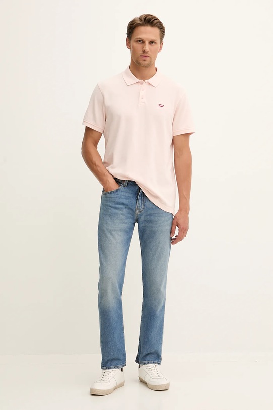 Levi's polo bawełniane 35883.0154 różowy AW25