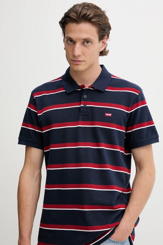 Bavlněné polo tričko Levi's námořnická modř 35883.0326