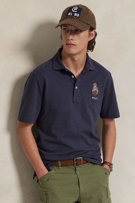 Polo Ralph Lauren polo bawełniane regular niebieski 710P00083