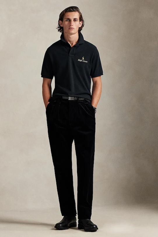 Odzież Polo Ralph Lauren polo bawełniane 710981782 czarny