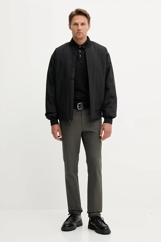Calvin Klein longsleeve bawełniany LV040EM909 czarny AW25