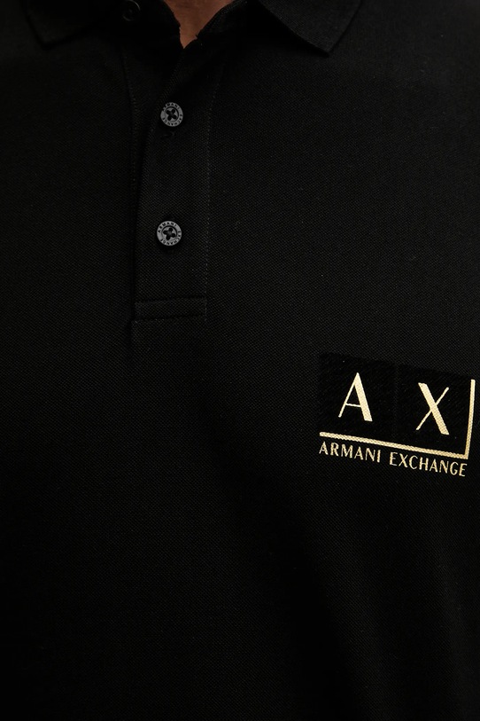 Armani Exchange polo bawełniane XM001885.AF13026 czarny