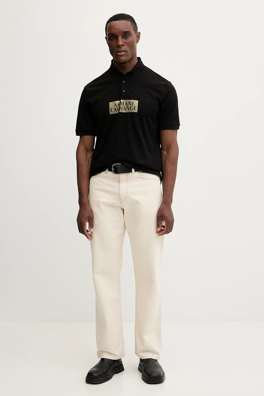 Armani Exchange polo bawełniane XM001885.AF13026 czarny AW25