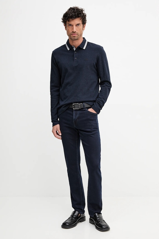 BOSS Green longsleeve din bumbac 50536609 bleumarin AW25