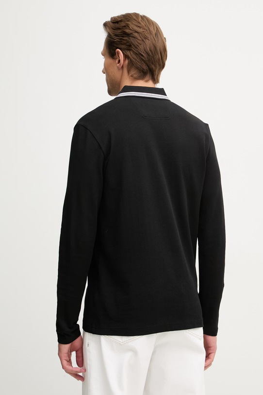 Odzież BOSS Green longsleeve męski bawełniany Plisy 50536609 czarny