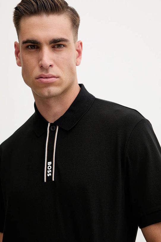 Поло BOSS Green чёрный 50549362