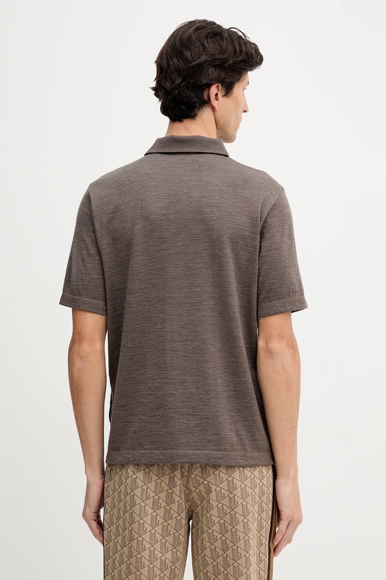 Odzież Paul&Shark polo wełniane Knitwear 15311170 brązowy