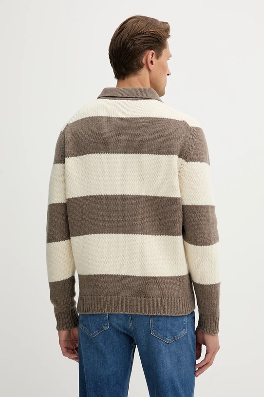 Odzież Paul&Shark sweter wełniany Knitwear 15311162 brązowy