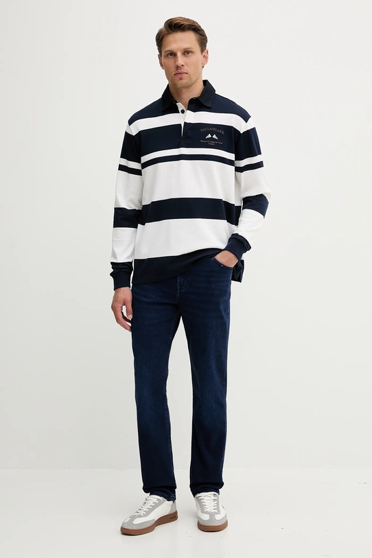 Paul&Shark longsleeve bawełniany Knitwear 15311712 granatowy AW25