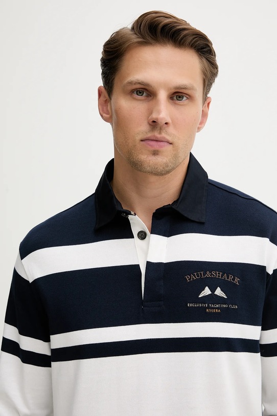 Paul&Shark longsleeve bawełniany Knitwear granatowy 15311712