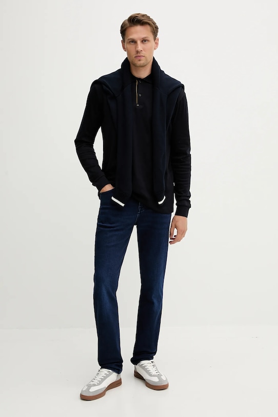 Paul&Shark longsleeve din bumbac Knitwear 15311727 bleumarin AW25