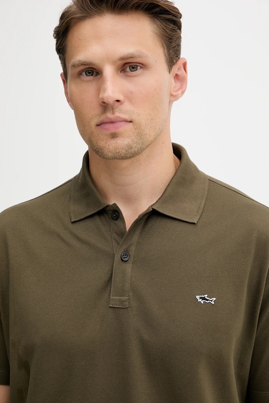 Paul&Shark polo bawełniane Knitwear zielony 99311000