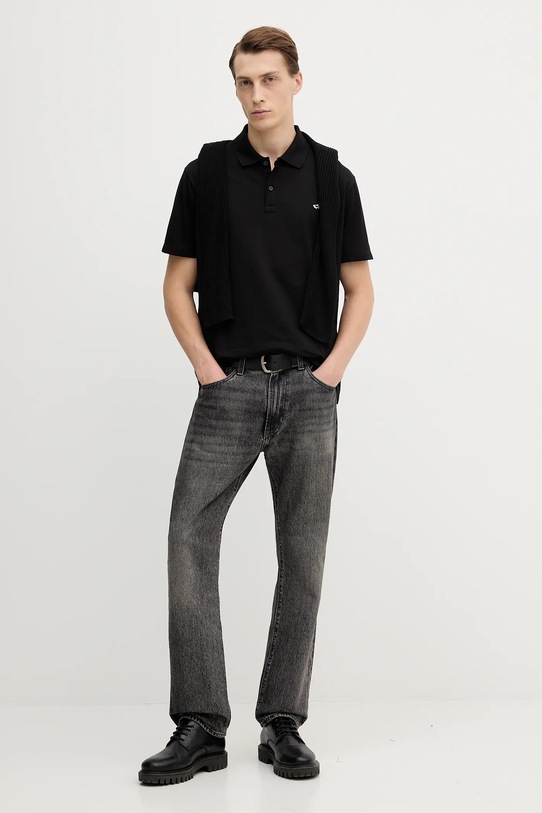 Paul&Shark polo bawełniane Knitwear 99311000 czarny AW25