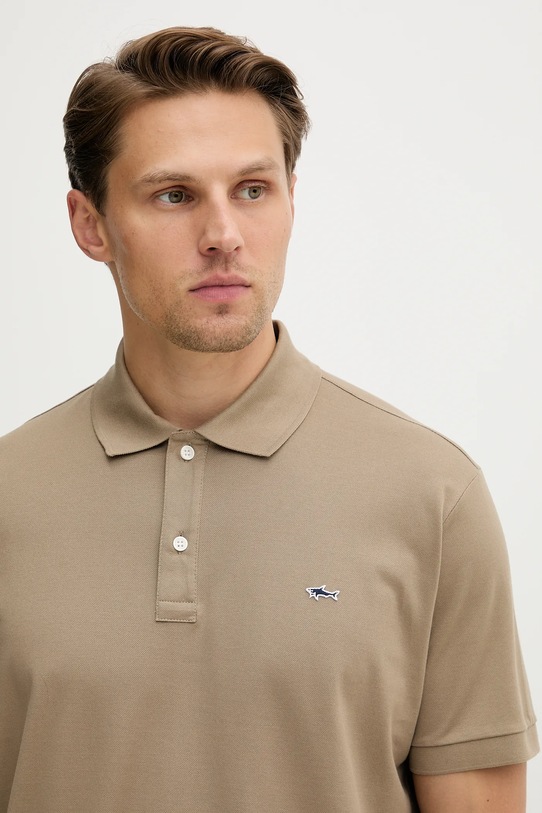 Oblečenie Bavlnené polo tričko Paul&Shark Knitwear 99311001 béžová