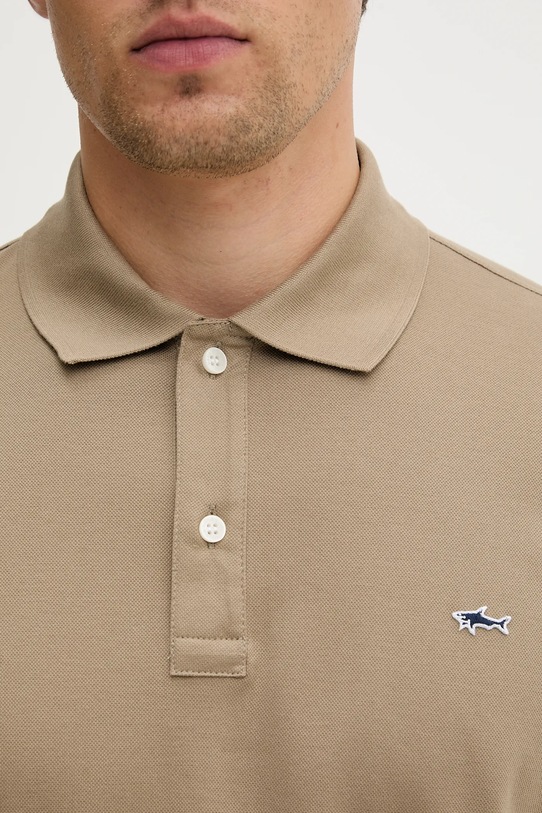 Bavlnené polo tričko Paul&Shark Knitwear béžová 99311001