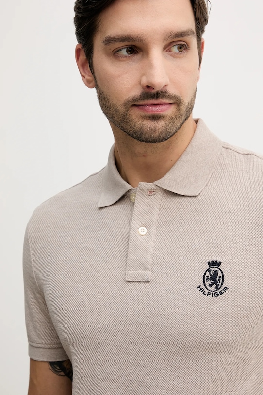 Tommy Hilfiger polo brązowy MW0MW40820