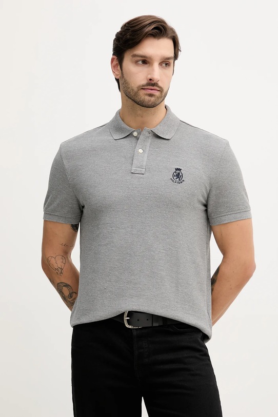 Tommy Hilfiger polo regular szary MW0MW40820
