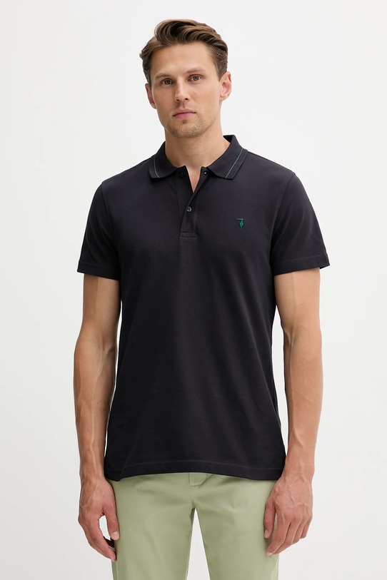 Trussardi polo bawełniane bawełna granatowy G5018000026N