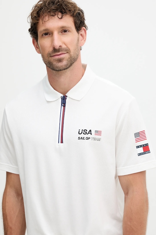 Polo majica Tommy Hilfiger x SAIL GP bijela MW0MW41415