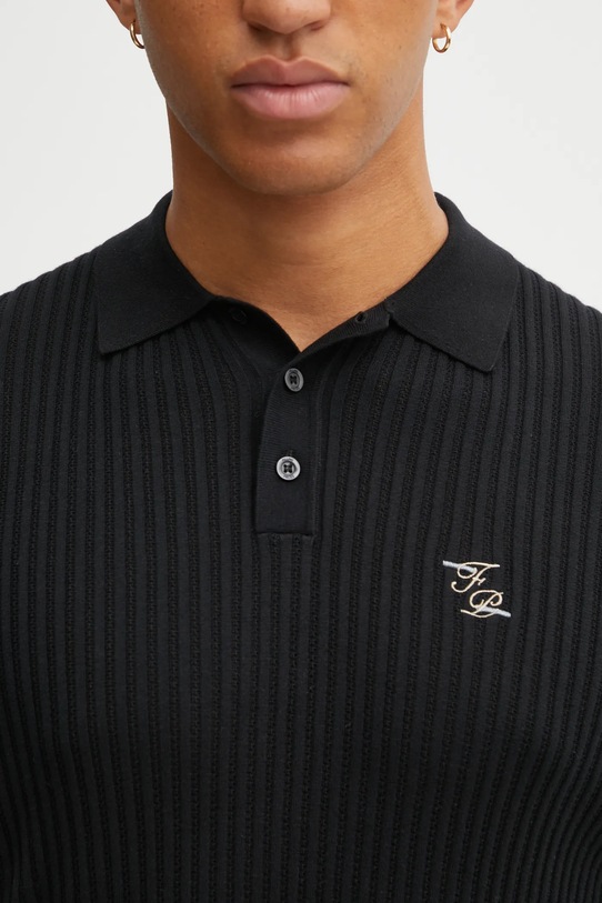 Filling Pieces cotton polo shirt Fine Knit Polo black 422570500127