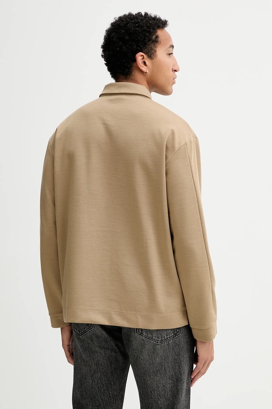 Odzież Calvin Klein longsleeve z dodatkiem wełny LV04LB251G zielony