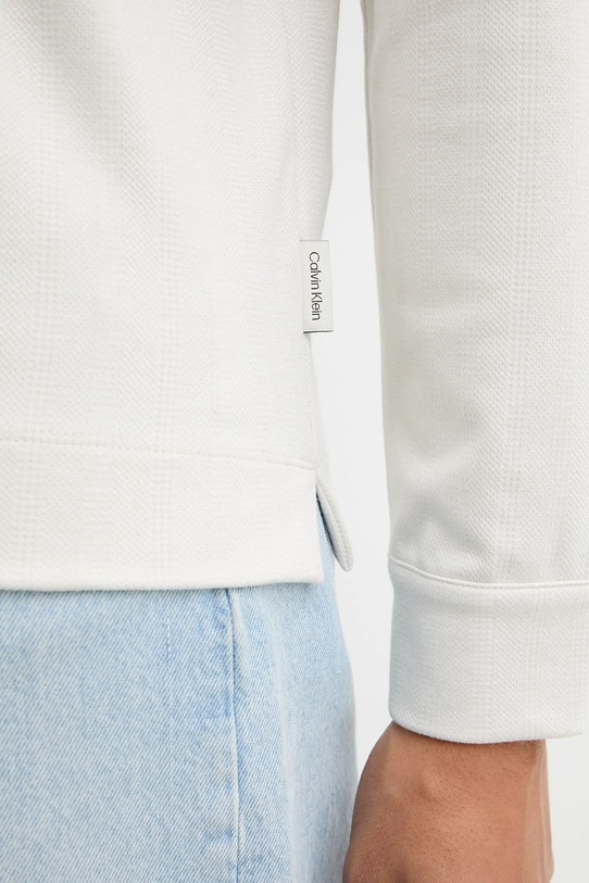 Calvin Klein longsleeve z domieszką wełny LV04LD214G beżowy