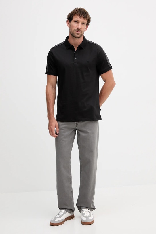 Michael Kors polo bawełniane CF552TA19P czarny AW25