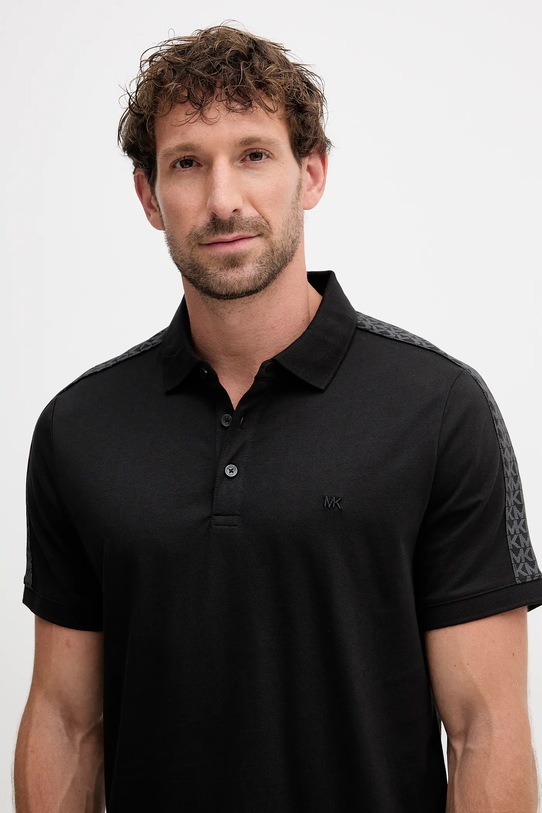 Michael Kors polo bawełniane czarny CF552TA19P