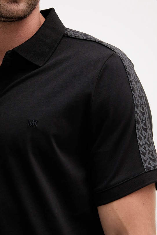 Michael Kors polo bawełniane CF552TA19P czarny