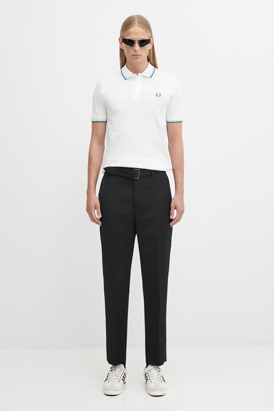 Bavlněné polo tričko Fred Perry M3600 bílá